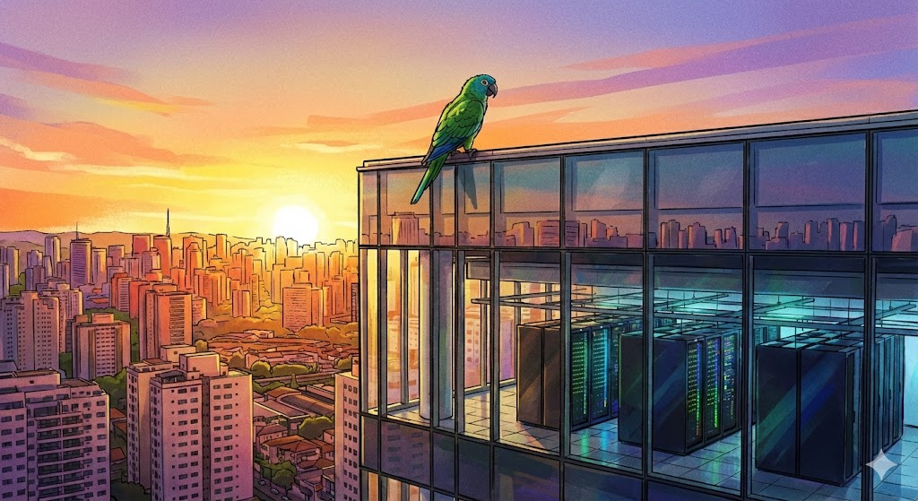 Ilustração representando a inteligência artificial brasileira